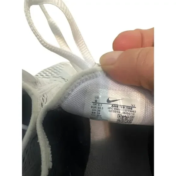 Nike Air Max 270 White Black Running Shoes 9 z1 - Picture 5 of 6